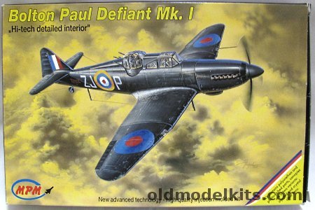 MPM 1/72 Bolton Paul Defiant Mk.1 - 151 Sq RAF Feb. 1941 / 307 (Polish) RAF Sq 1941 / 96 Sq RAF1941, 72530 plastic model kit